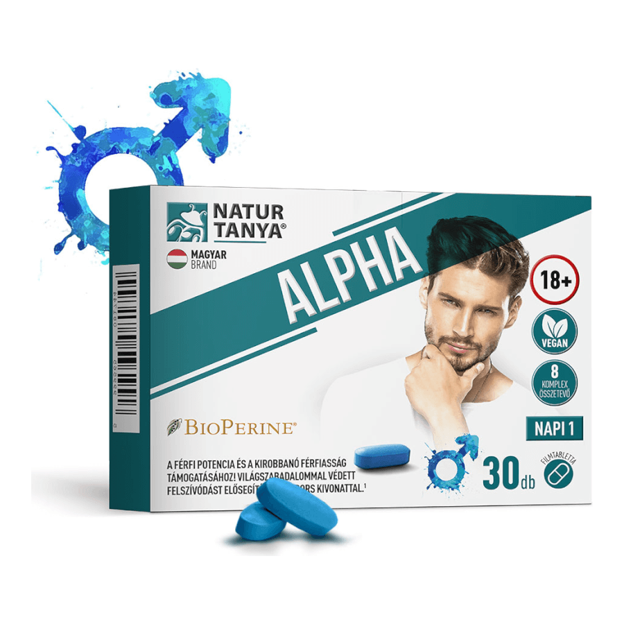ALPHA - A férfi potencia és a kirobbanó férfiasság támogatásához - 30 tabletta - Natur Tanya - potencianövelő